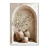 Toile Encadrée Alcôve Pots Terre Cuite
