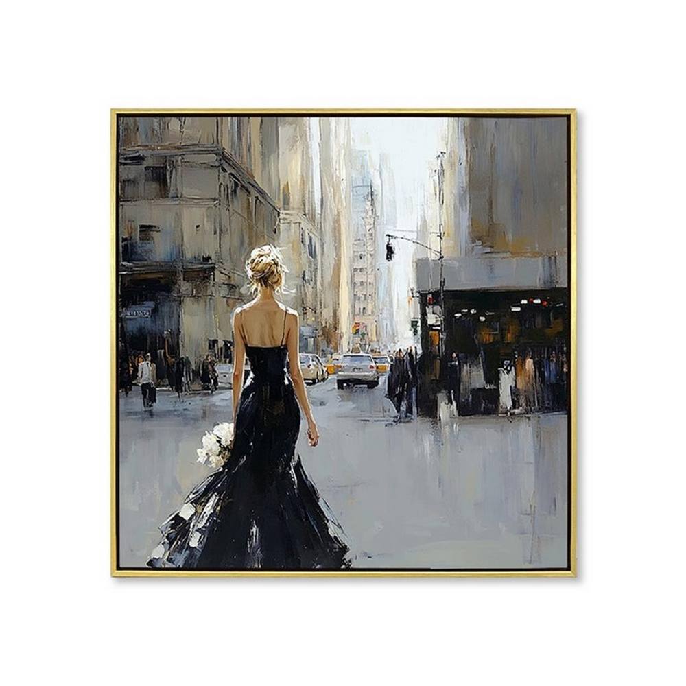 Toile Encadrée Déco Femme Élégante