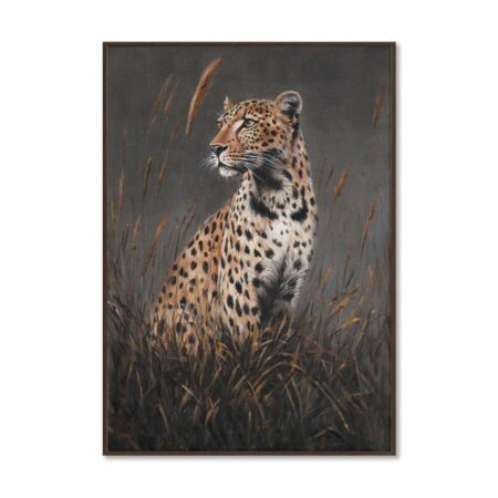 Toile Guépard Encadrée Déco Salon