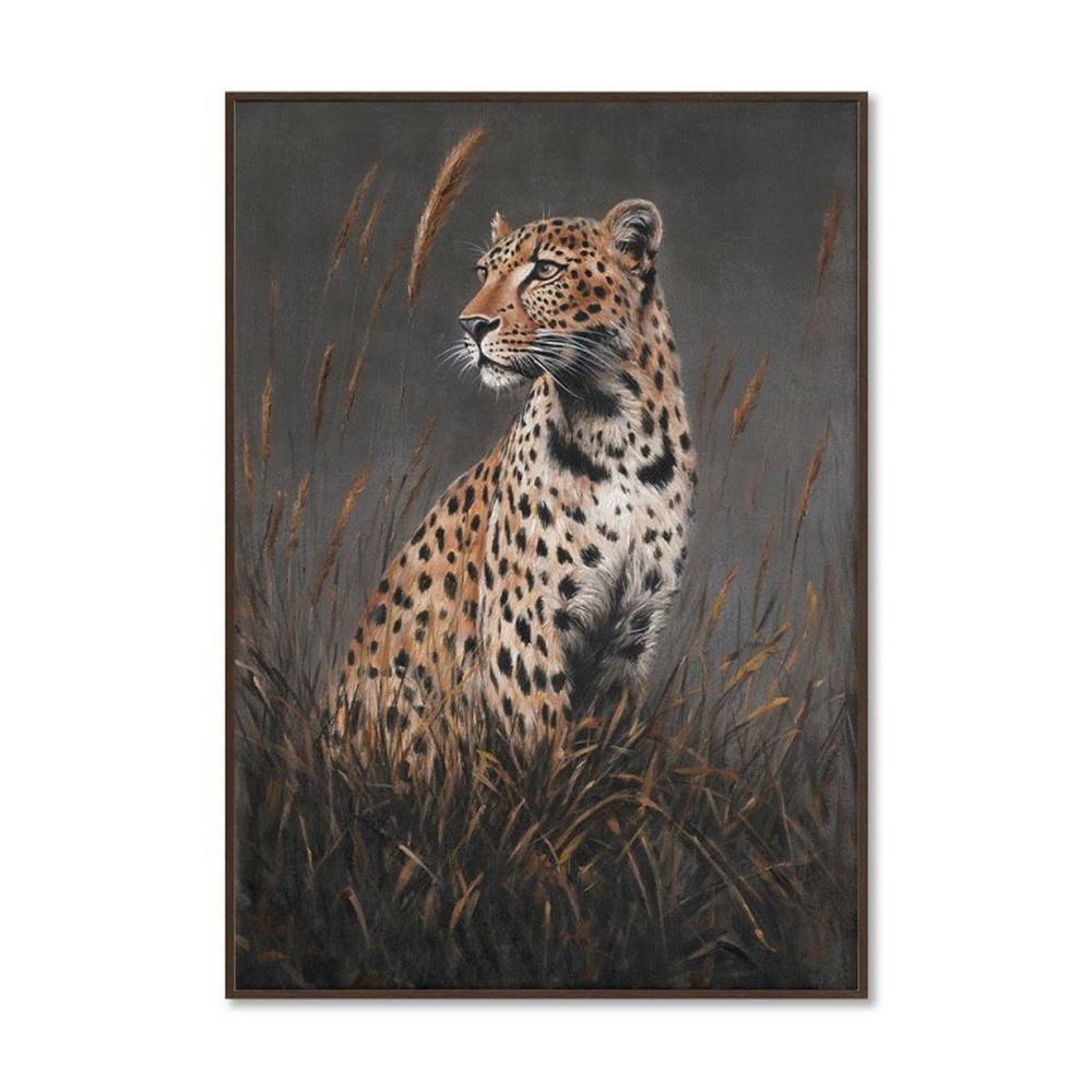 Toile Guépard Encadrée Déco Salon
