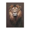 toile_encadree_lion_cadre_bois_fonce_animal_savane_03.3535 Toile Encadrée Lion