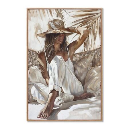 Toile Femme Assise Canapé Bohème