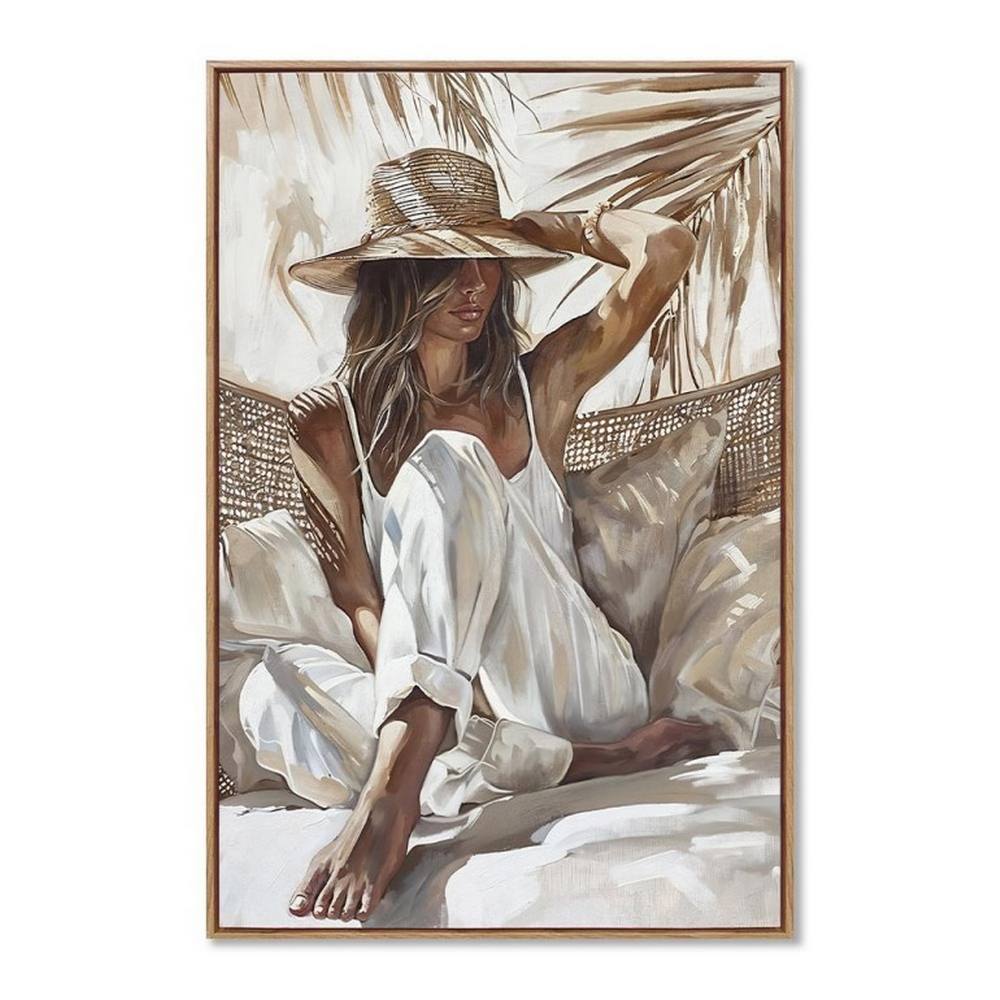 Toile Femme Assise Canapé Bohème