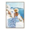 Toile Déco Femme Assise Santorin