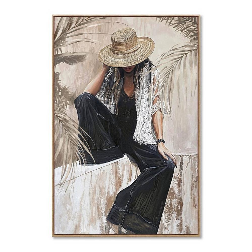 Toile Encadrée Femme Combi Noire