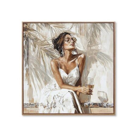 Toile Femme Élégante Tenue Blanche