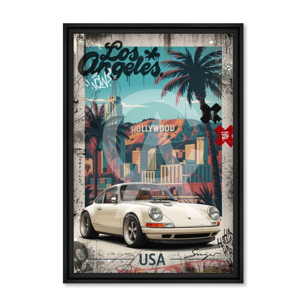 tableau_art_singer_hollywood_rubix_california_voiture_blanche_collection Art Singer Hollywood