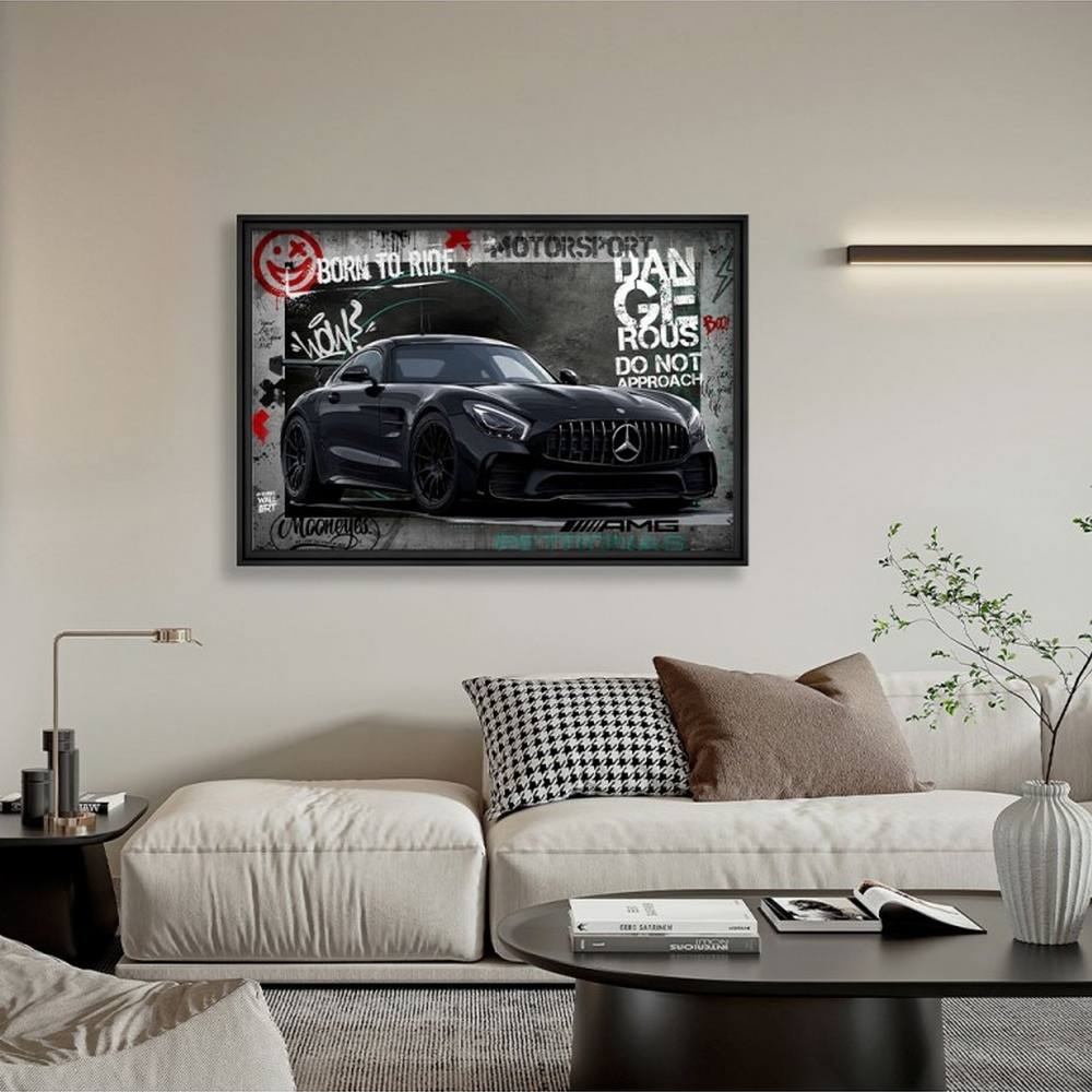 decoration_murale_rubix_amg_mooneyes_cadre_mercedes_salon_original AMG Mooneyes