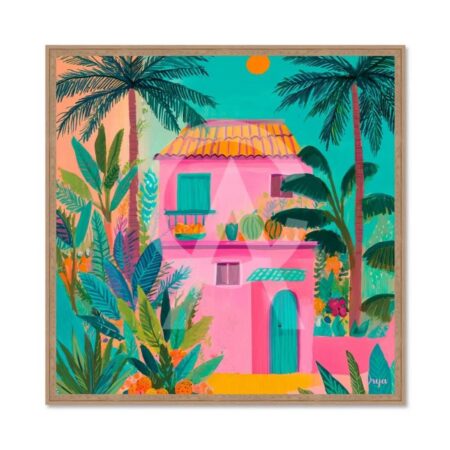 Tableau Maison Rose Orya