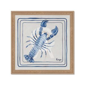 Cadre Petit Format Homard Bleu