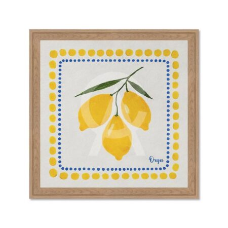 Cadre Trio de Citrons Jaunes
