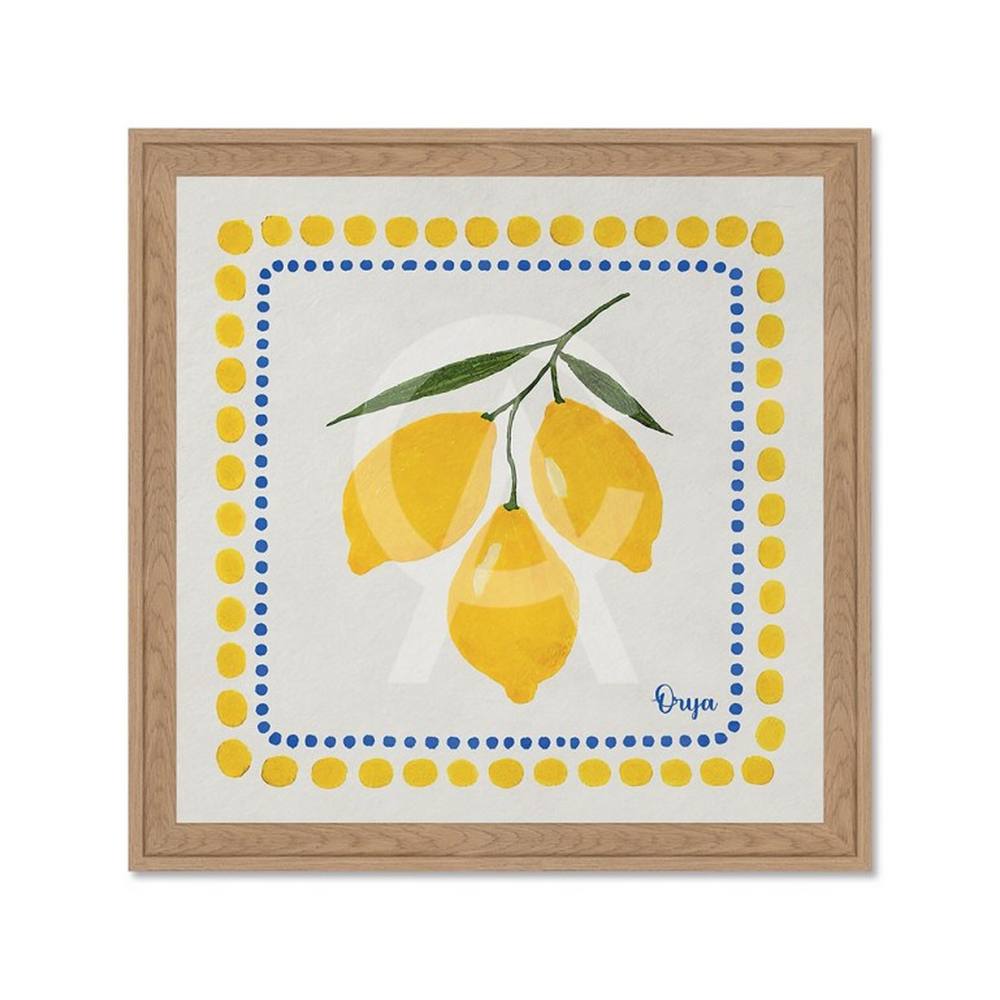 cadre_trio_de_citrons_jaunes_couleur_chene_orya_idee_deco_cuisine_cal_26040 Cadre Trio de Citrons Jaunes