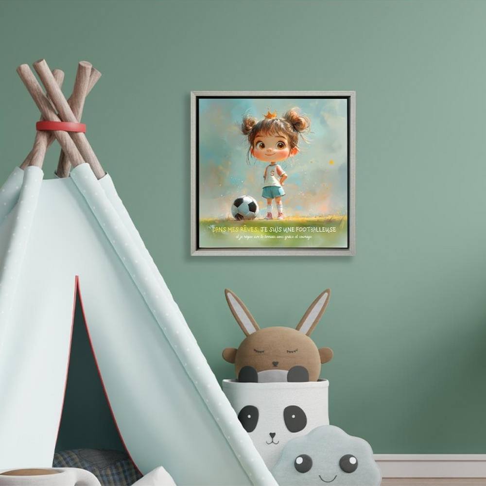 deco_chambre_enfant_toile_encadree_sport_footballeuse_sport_pas_chere_03.3607 déco chambre enfant toile encadrée
