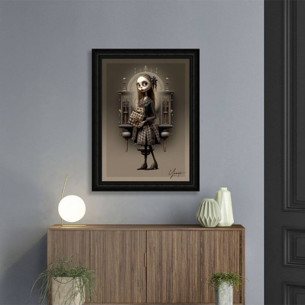 deco_murale_fille_gothique_illustration_mystique_yamata_8_mysterieux Tableau Murale Femme Gothique