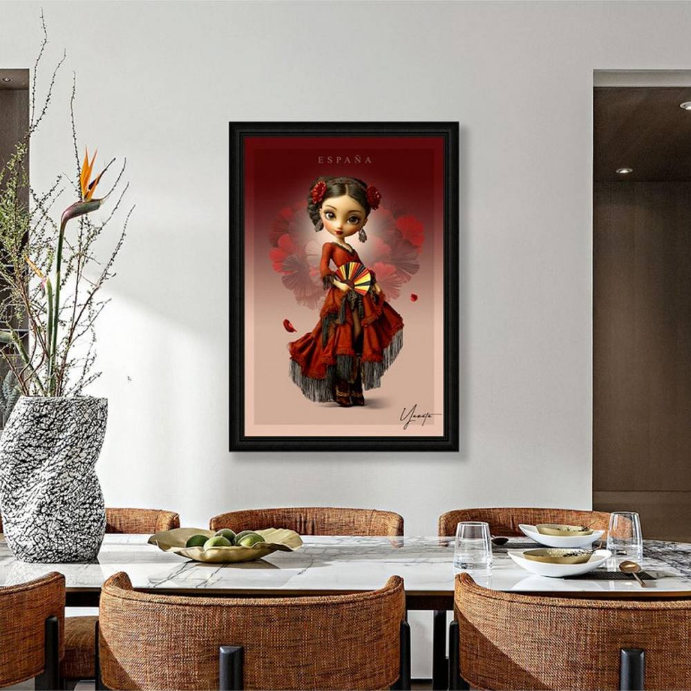 decoration_salle_a_manger_design_femme_danseuse_espagne_rouge_yamata_7_flamenca Mini Décoration Danseuse Espagnol