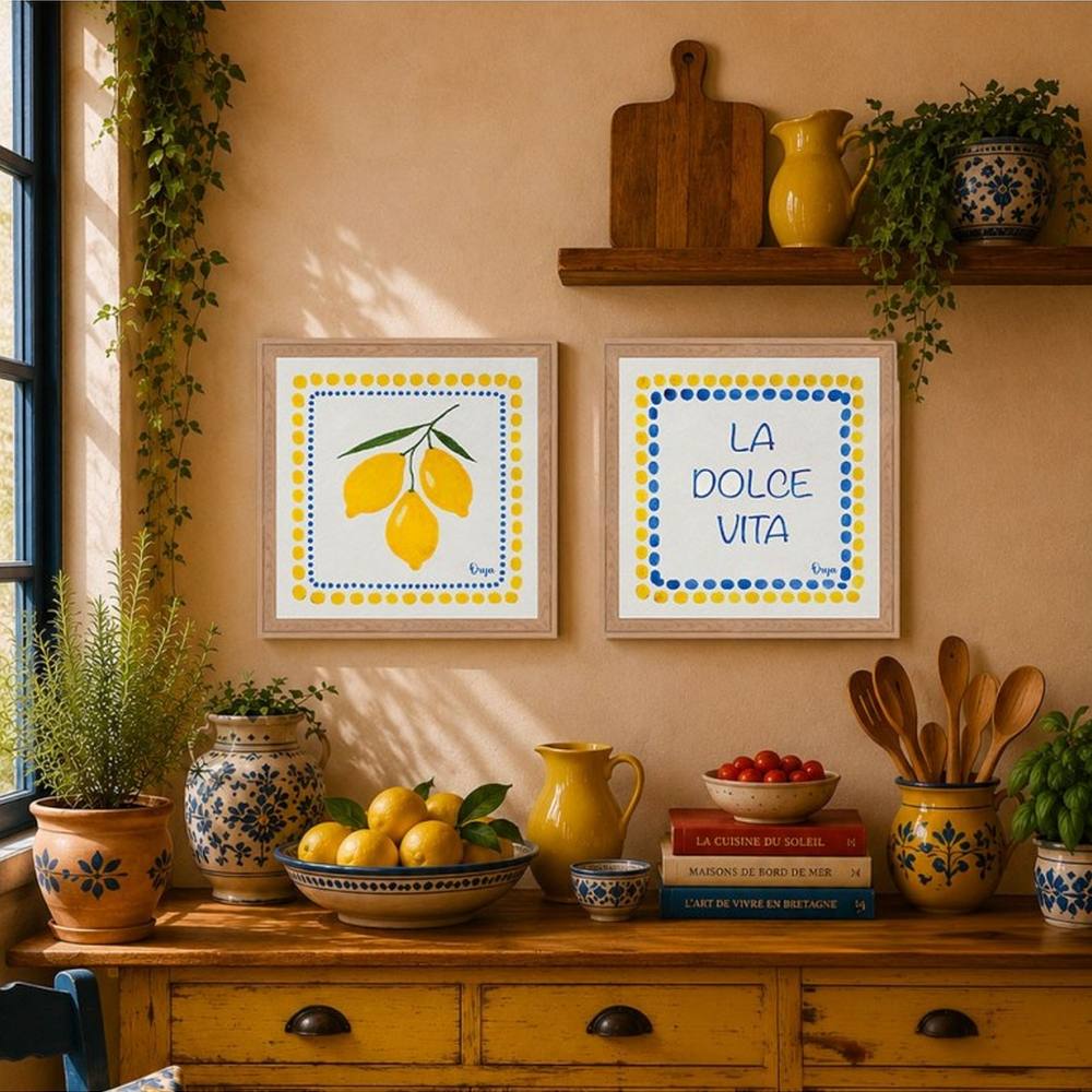 idee_deco_cuisine_dolce_vita_citrons_bleu_jaune_tableau_decoratif_26036_26040 Idée Déco cuisine Dolce Vita