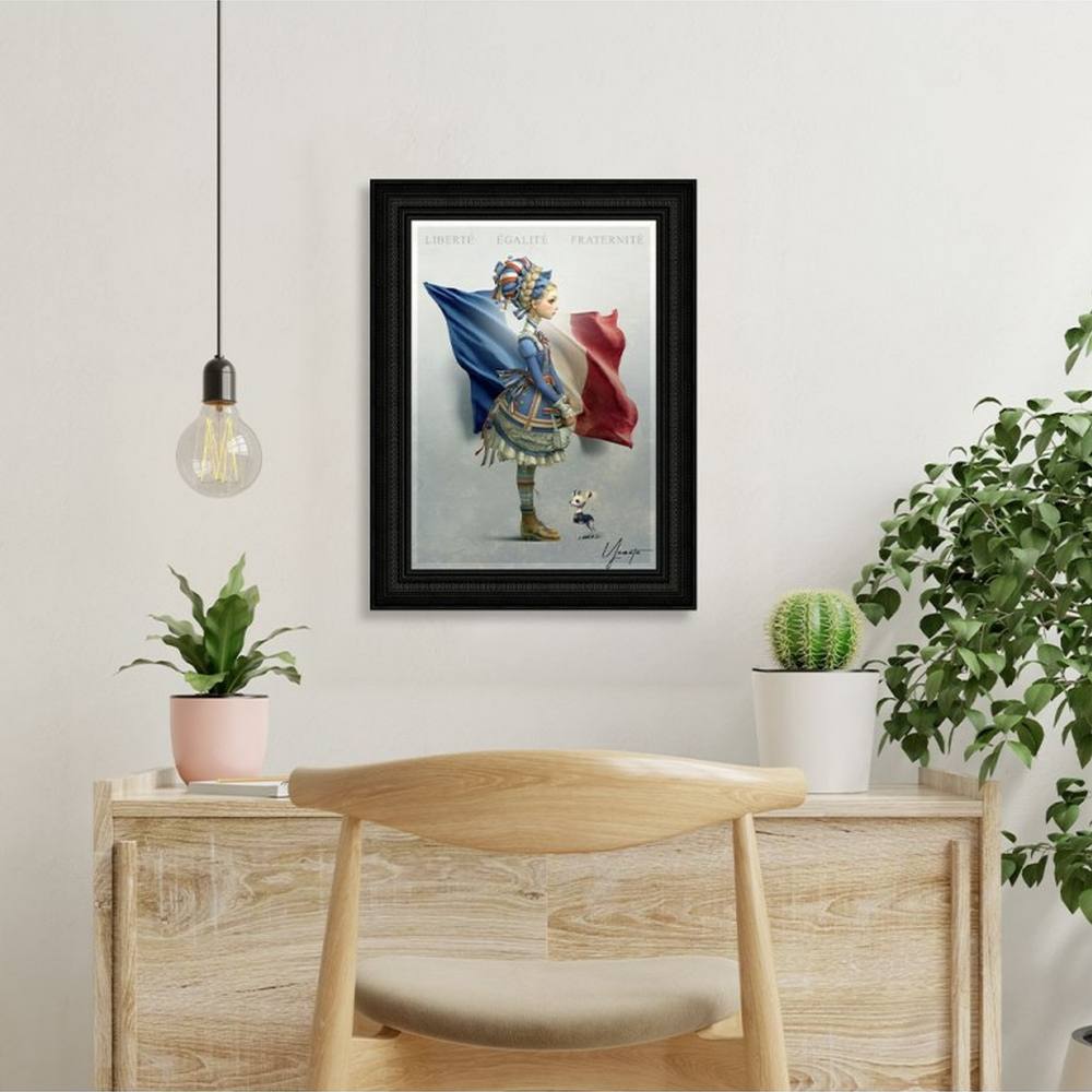 objet decoratif Femme Drapeau Français