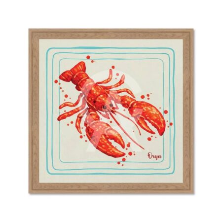 Petit Encadrement Homard Rouge Orya