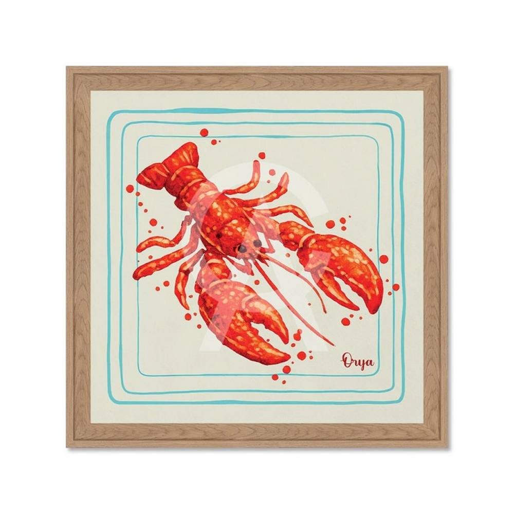 Petit Encadrement Homard Rouge Orya