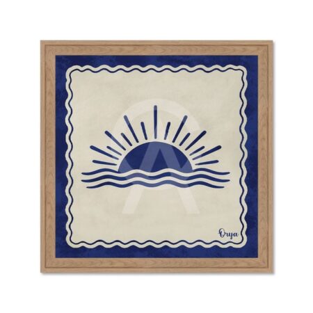 Petit Tableau Lever de Soleil Bleu