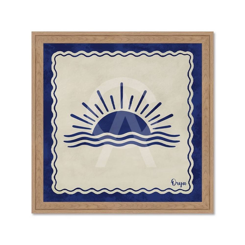 Petit Tableau Lever de Soleil Bleu