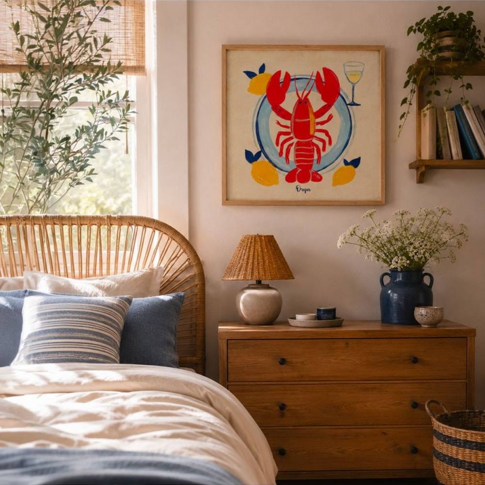 Petite Déco Salon Homard Rouge