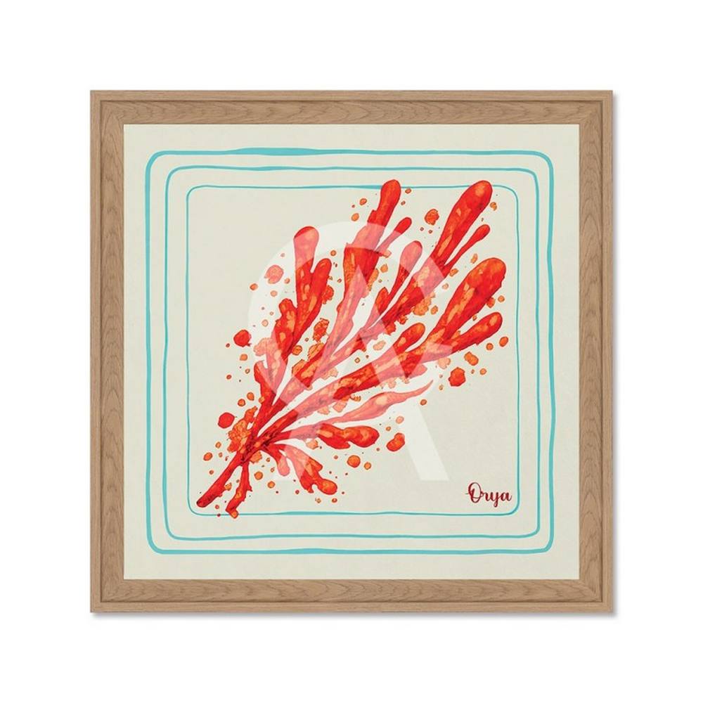 Tableau Moderne Algues Orange Orya