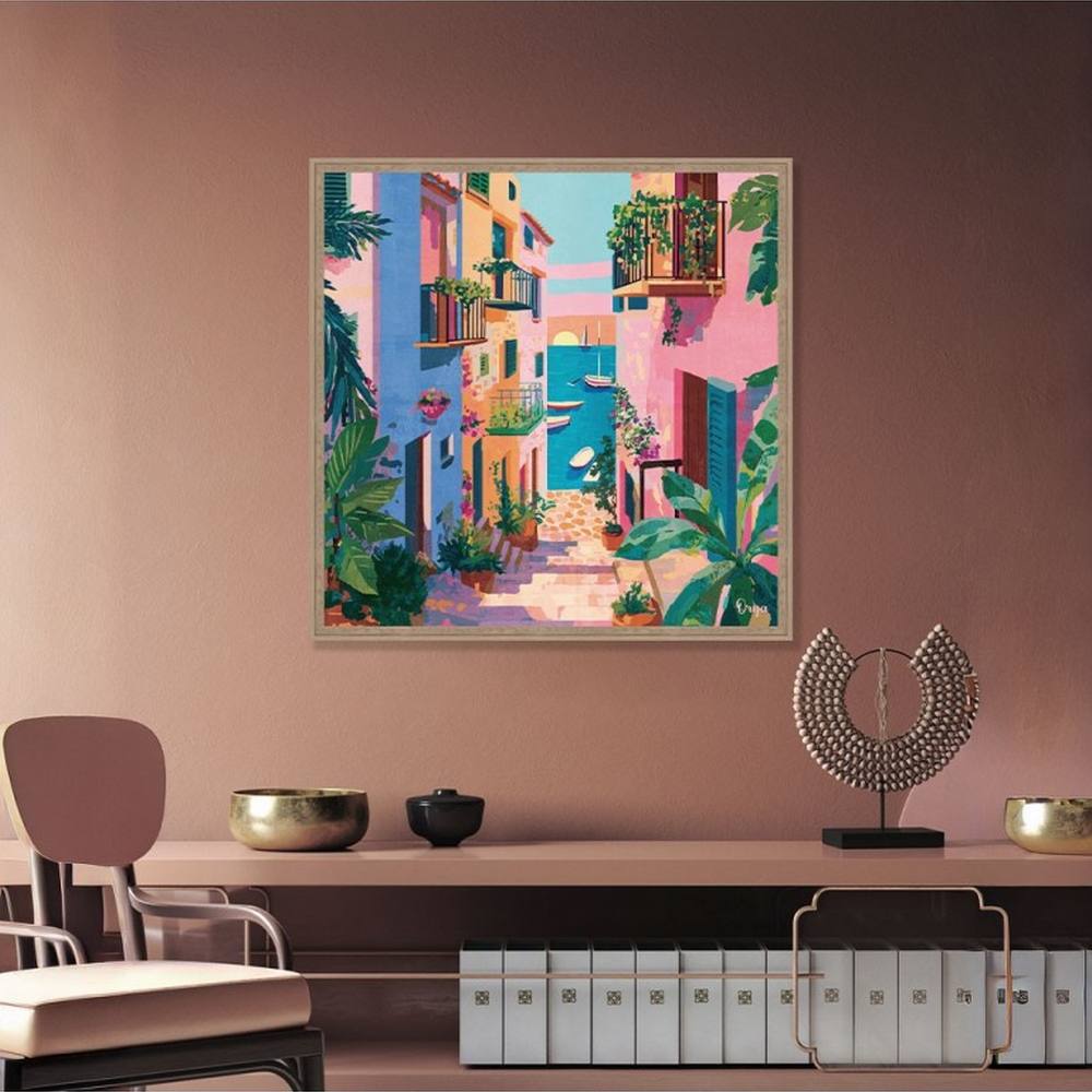 tableau carré Ruelle Vue Mer