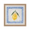 Tableau Citron Jaune Points Bleues