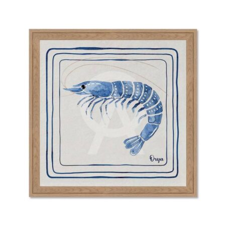 Tableau Crevette Bleue Orya