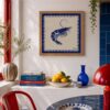 Tableau Déco Cuisine Crevette Bleue
