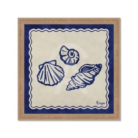 Tableau Design Coquillages Bleus Orya