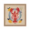 Tableau Homard Rouge Assiette Bleue
