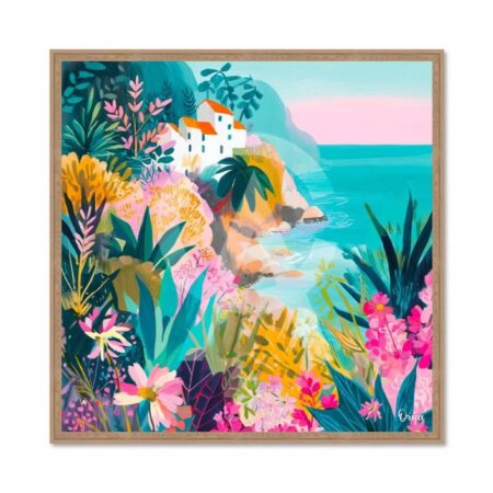 Tableau Paysage Marin Fleuri