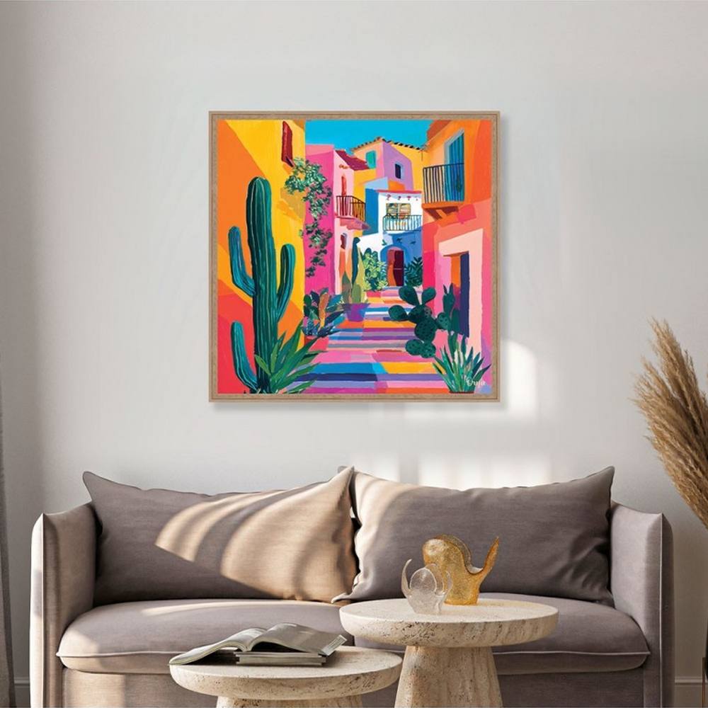Tableau Rue Multicolore & Plantes
