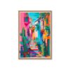 Tableau Ruelle Multicolore et Plantes
