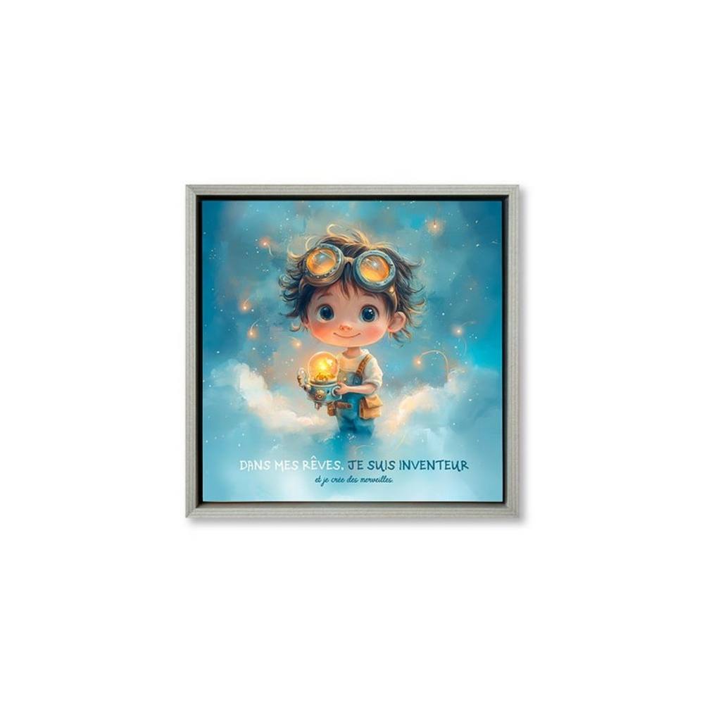toile_encadree_metier_inventeur_enfant_deco_chambre_reves_30x30cm_03.3597 Toile Encadrée Métier Inventeur