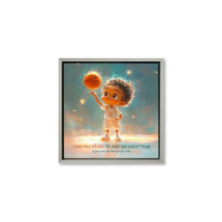 Toile Encadrée Sport Basketteur