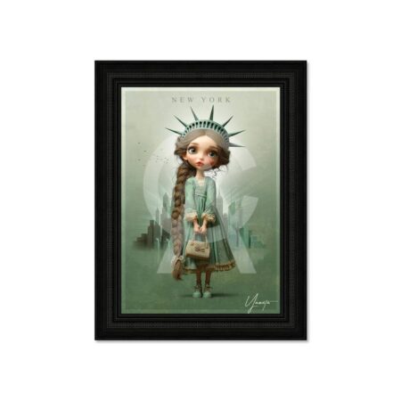 Cadre Fille New York Statue