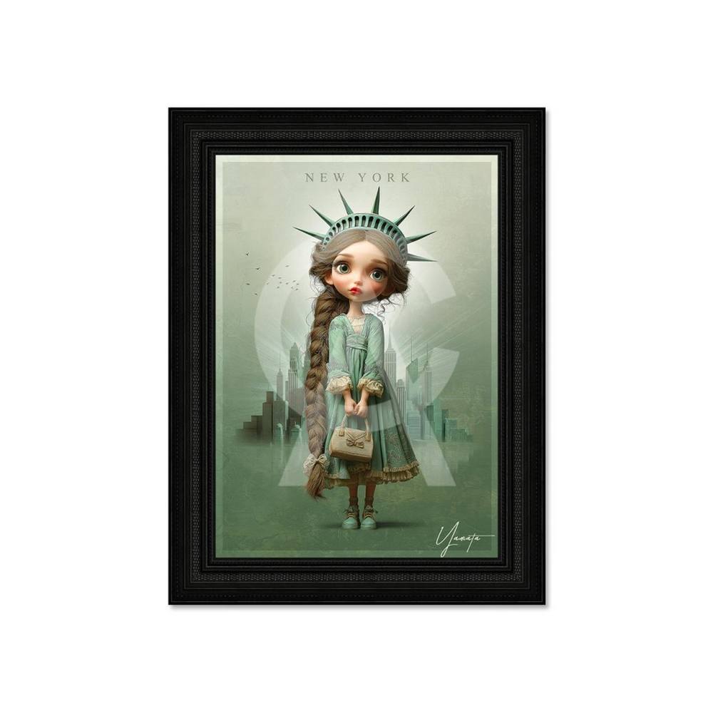 Cadre Fille New York Statue