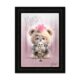 Cadre Ours Peluche Rose Punk