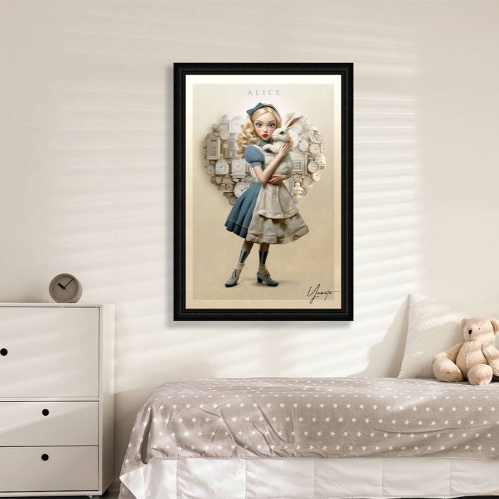 Fille, Lapin et Horloges
