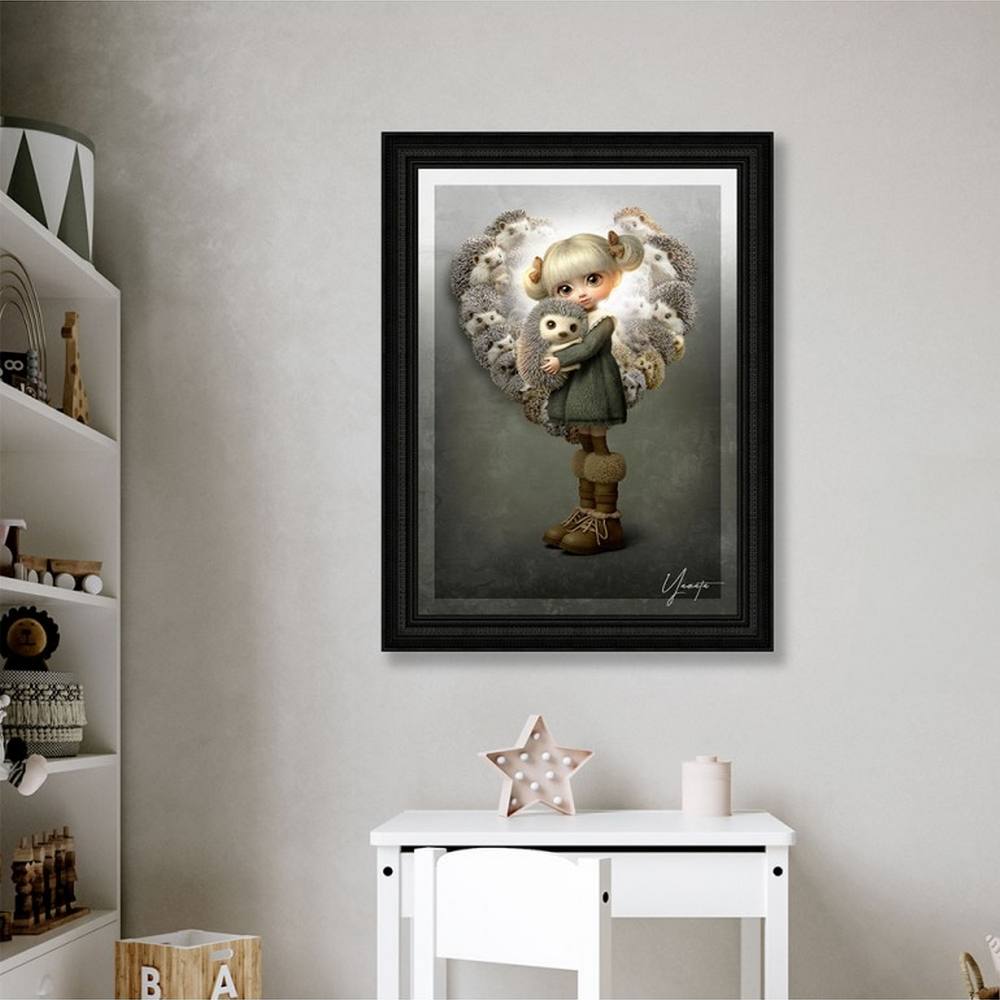idee_deco_chambre_enfant_animaux_herissons_coeur_fille_yamata_19_douceur idée déco chambre