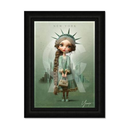 Tableau Fille Statue Liberté
