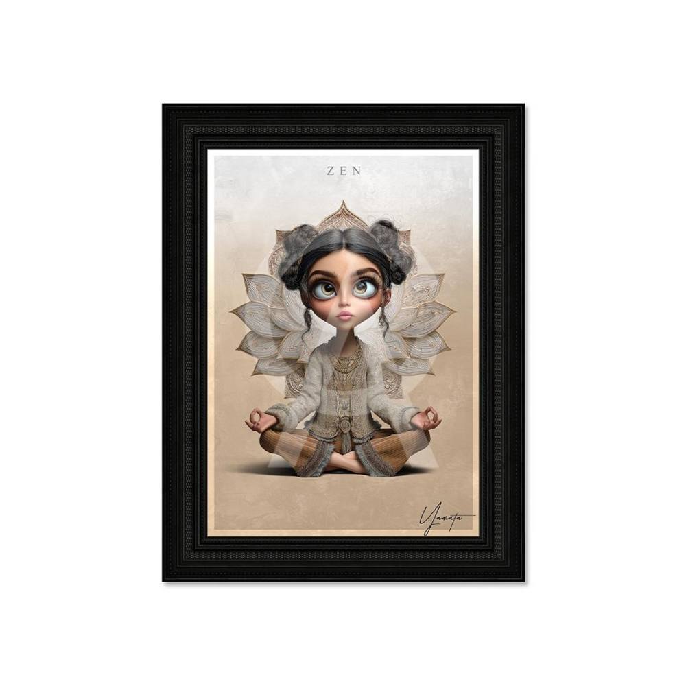 tableau_fille_zen_yamata_17_les_minis_meditation_fleurs_lotus Tableau Fille Zen Yamata