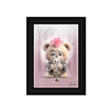 Tableau Nounours Punk Rose