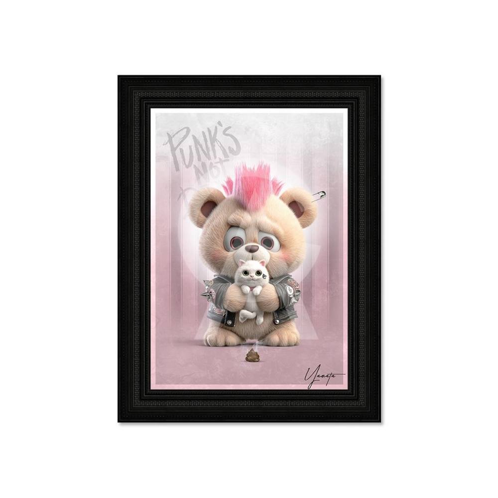 tableau_nounours_punk_crete_rose_chat_yamata_16_les_minis Tableau Nounours Punk Rose