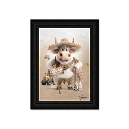 Tableau Vache Paysans Yamata