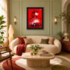 cadre_sylvain_binet_peugeot_404_decoration_originale_rouge_salon Peugeot 404