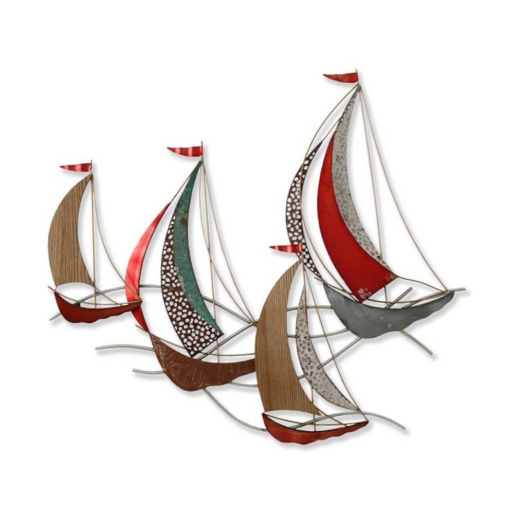 Sculpture Murale Métal Bateaux